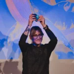 Die Poetry Slammerin Heidi Daniels beim WORTHEBEWERK Poetry Slam in Waltrop